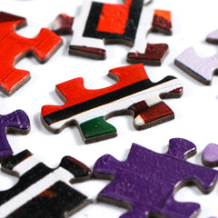 puzzle pieces up close