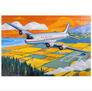 vintage style airplane puzzle
