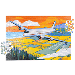 vintage style airplane puzzle