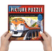 vintage style train puzzle