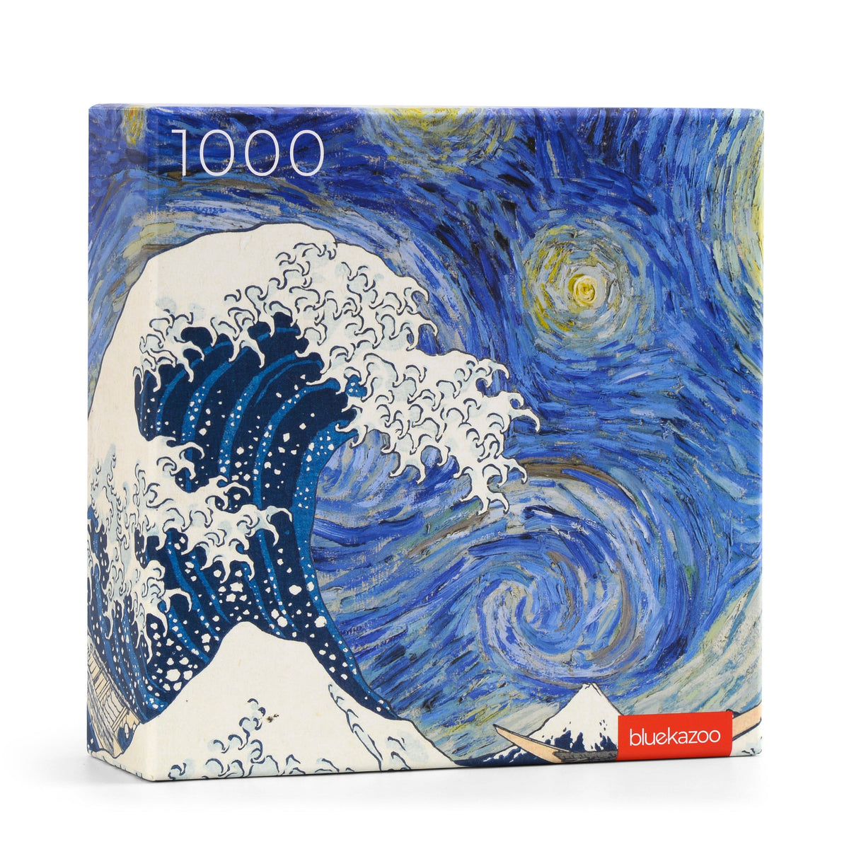 1,000Piece Van Gogh Starry Night Jigsaw Puzzle With Great Wave Blue