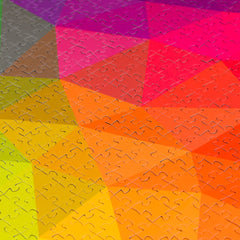 rainbow gradient triangles puzzle
