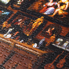 high contrast puzzle pieces